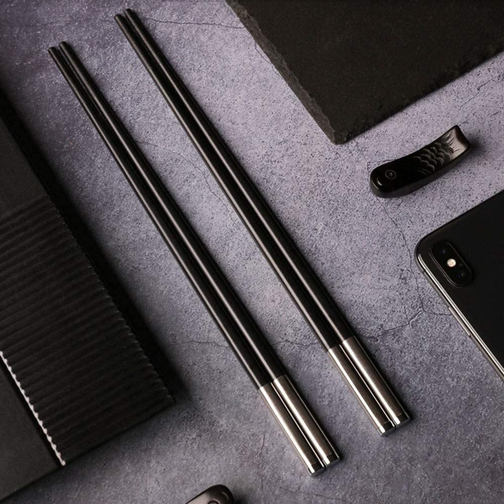 10 paires réutilisables chinois Chopsticks haute qualité cadeau en alliage Chopsticks Vaisselle asiatique (Longueur: 24.2cm)