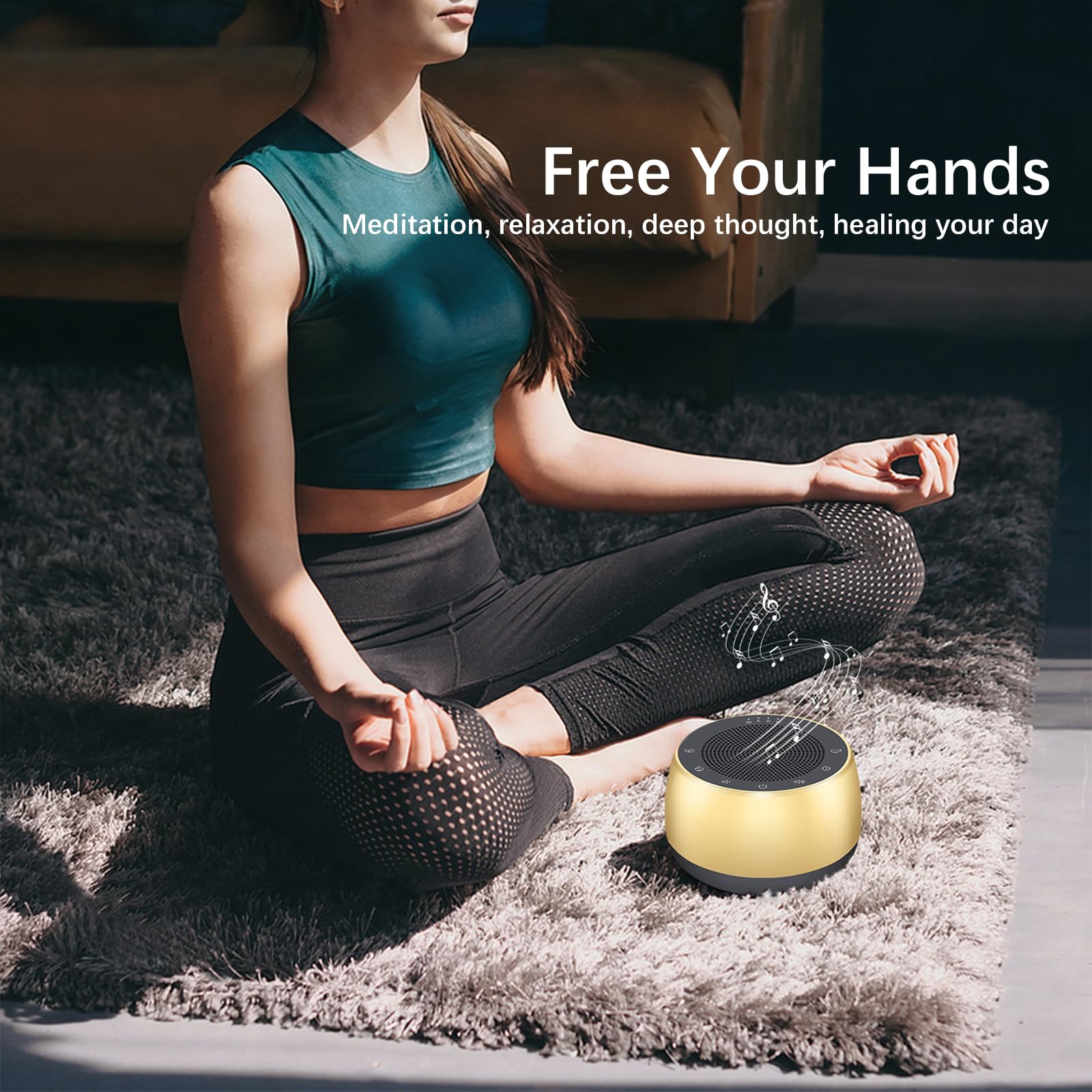 Gemmac Cuencos Tibetanos Electrónico Cuenco Sonoro de Meditación Equilibrio los Chakras Instrumentos Baño Sonido Accesorios Yoga para Relajación Promueve Paz, Curación de Chakras Atención Plena