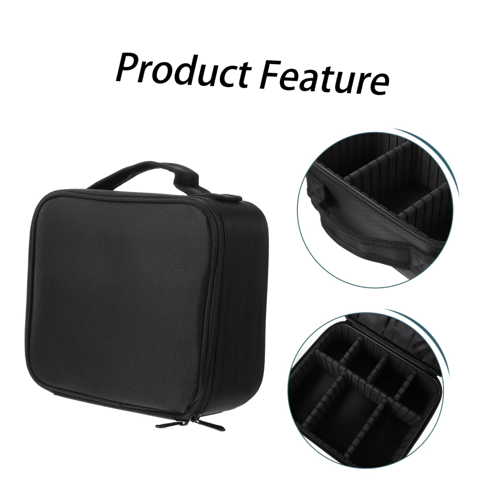 GANAZONO Neceser Organizador de Maquillaje Multicapa Portátil, 1 Unidad, Tamaño Mediano, Color Negro, Bolsa de Cosméticos para Viajes y Baño, Bolso de Almacenamiento para Mujer, Uso