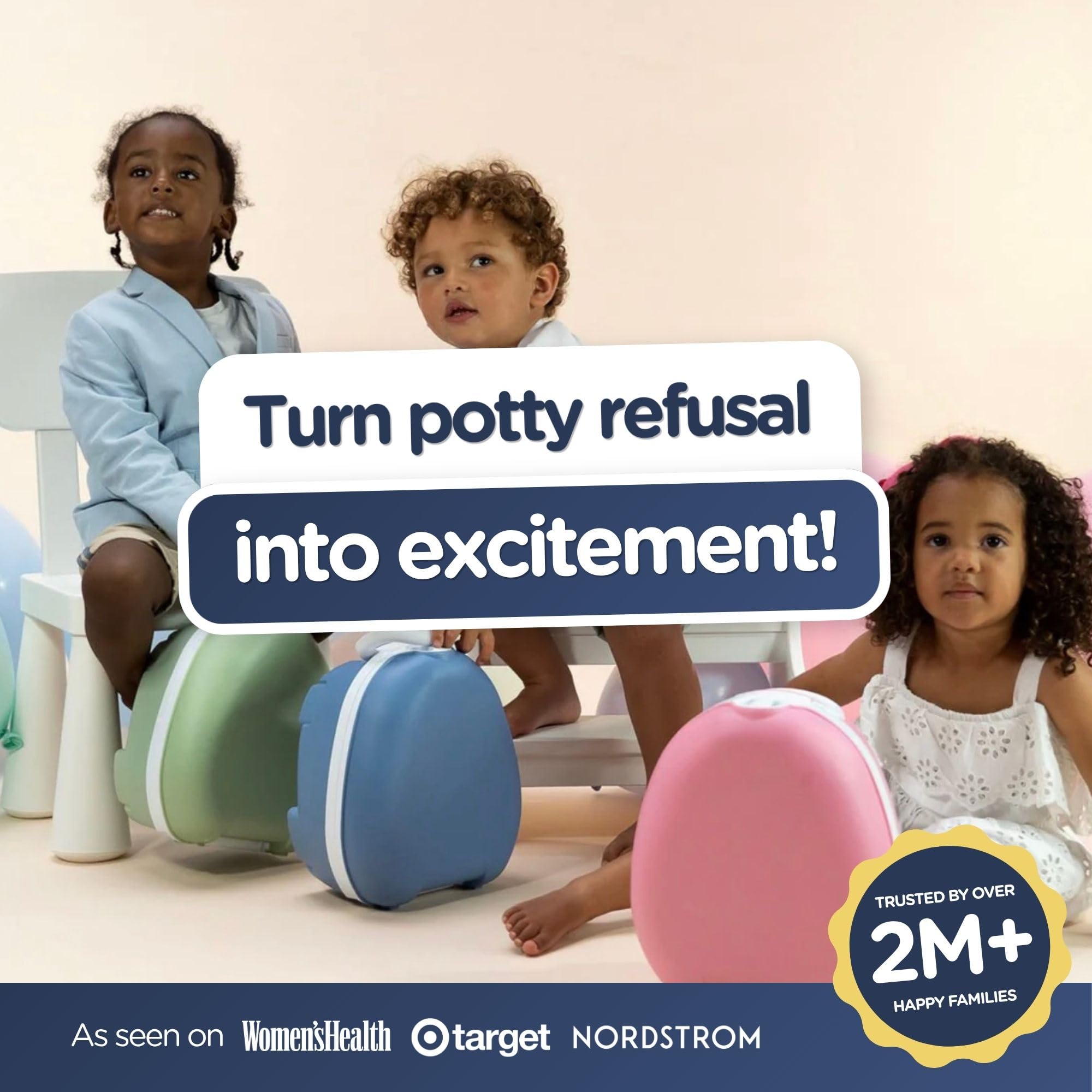 My Carry Potty - Blue Pastel Travel Potty Award-Winning Portable Toddler Toilet Seat for Kids to Take Everywhere product thumbnail 4