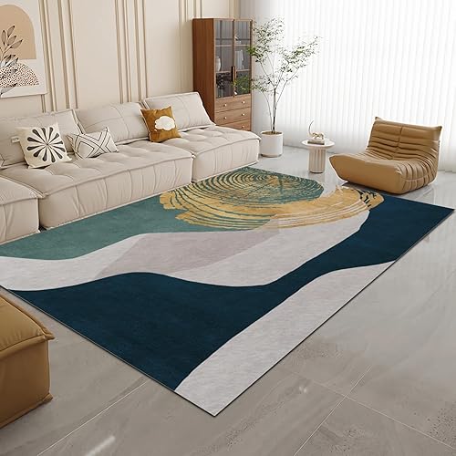 Miniatura 18 de Alfombra retro de los años 80, 2 x 3 pies, coloridas alfombras geométricas para sala de estar, antideslizantes, lavables a máquina, transpirables,