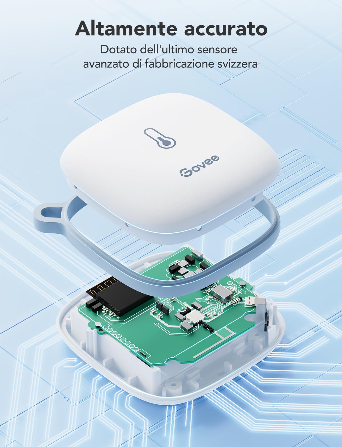 Govee WiFi Termometro Igrometro, Termoigrometro da interno con notifica APP Archiviazione dati
