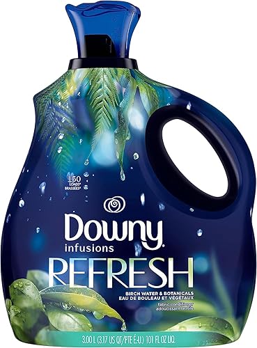 Downy Infusiones Suavizante líquido para telas, refrescar, agua de abedul y botánicos, 101 fl oz