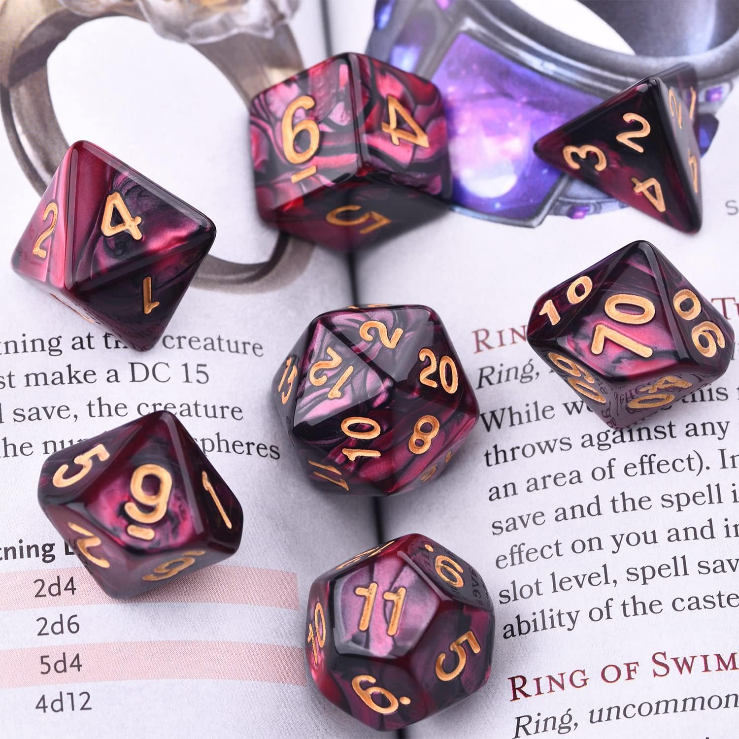 DND Dice Sets 30 x 7 (210pcs) Polyhedral RPG Dice for Dungeons and Dragons Tabletop Role Playing Adventure Games, with a Large Drawstring Bag