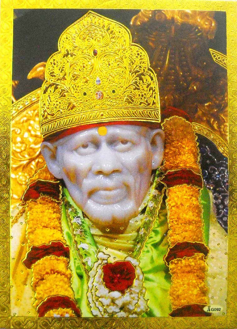 Amazon.co.jp: シルディ・サイババBabaポスター/ Reprint Hindu God