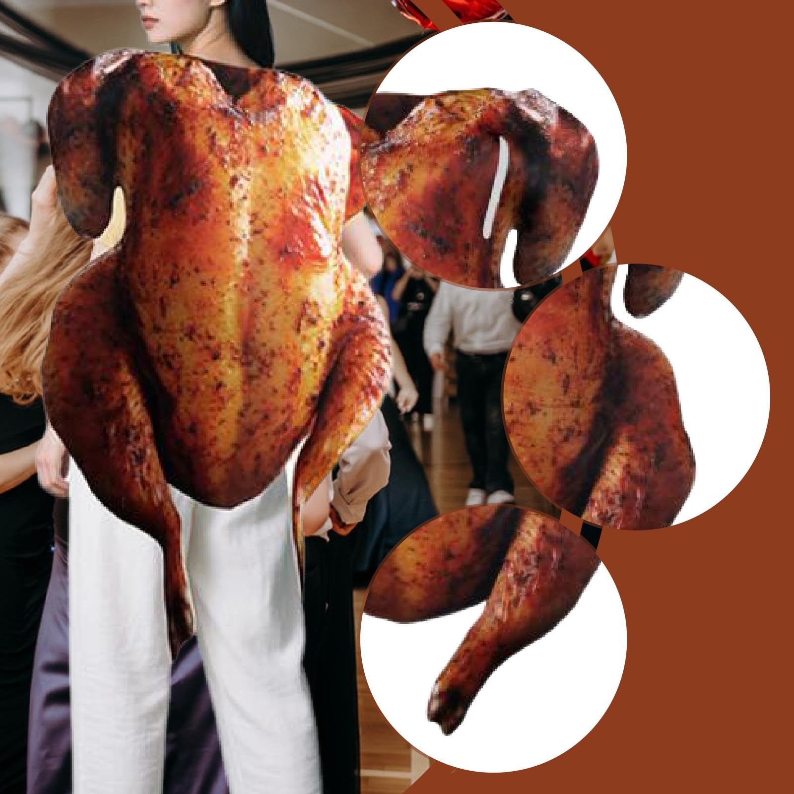 Costume di Halloween Tuta da Gioco di Ruolo Originale con Divertenti Accessori a Forma di Arrosto Materiale in Poliestere Leggero Adatto per, M Adult