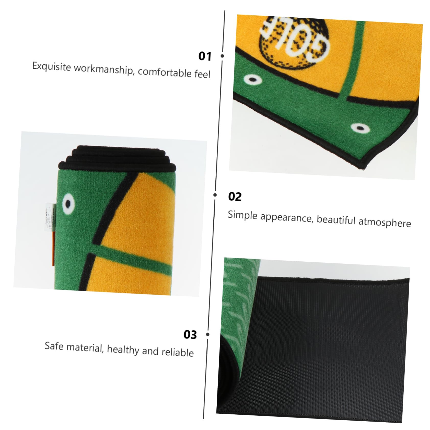 Toyvian Tapete De Práctica para Putter Alfombra De Golf Diseño Ergonómico Alta Resistencia y Duradera