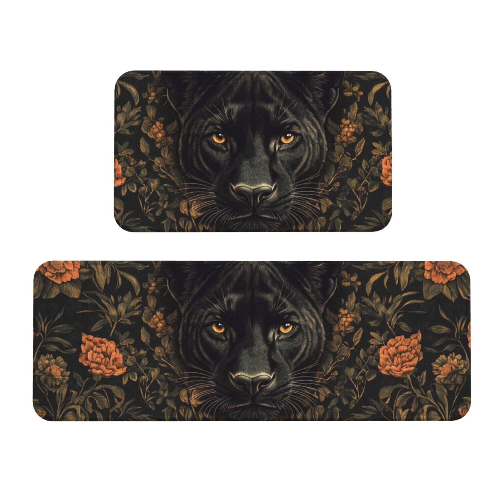 Tapetes de cocina lavables y cómodos con diseño decorativo moderno de tigre