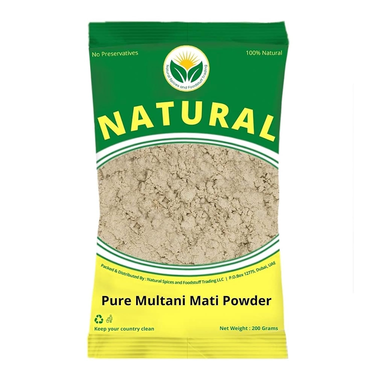 Naturals Pure Multani Mitti Powder 500g (Fresh Grinded)