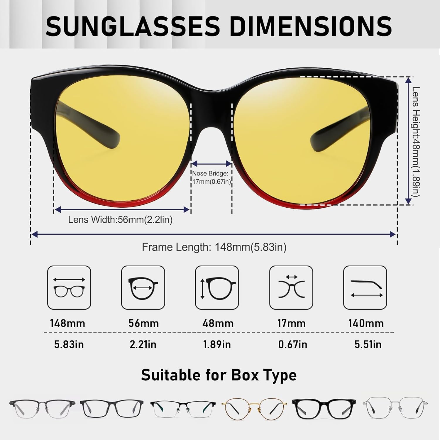 HAOLOTA Fit Over Glasses Sunglasses for Women Polarized, Trendy Cat Eye Sunglasses Wear Over Glasses, UV Protection - Image 2