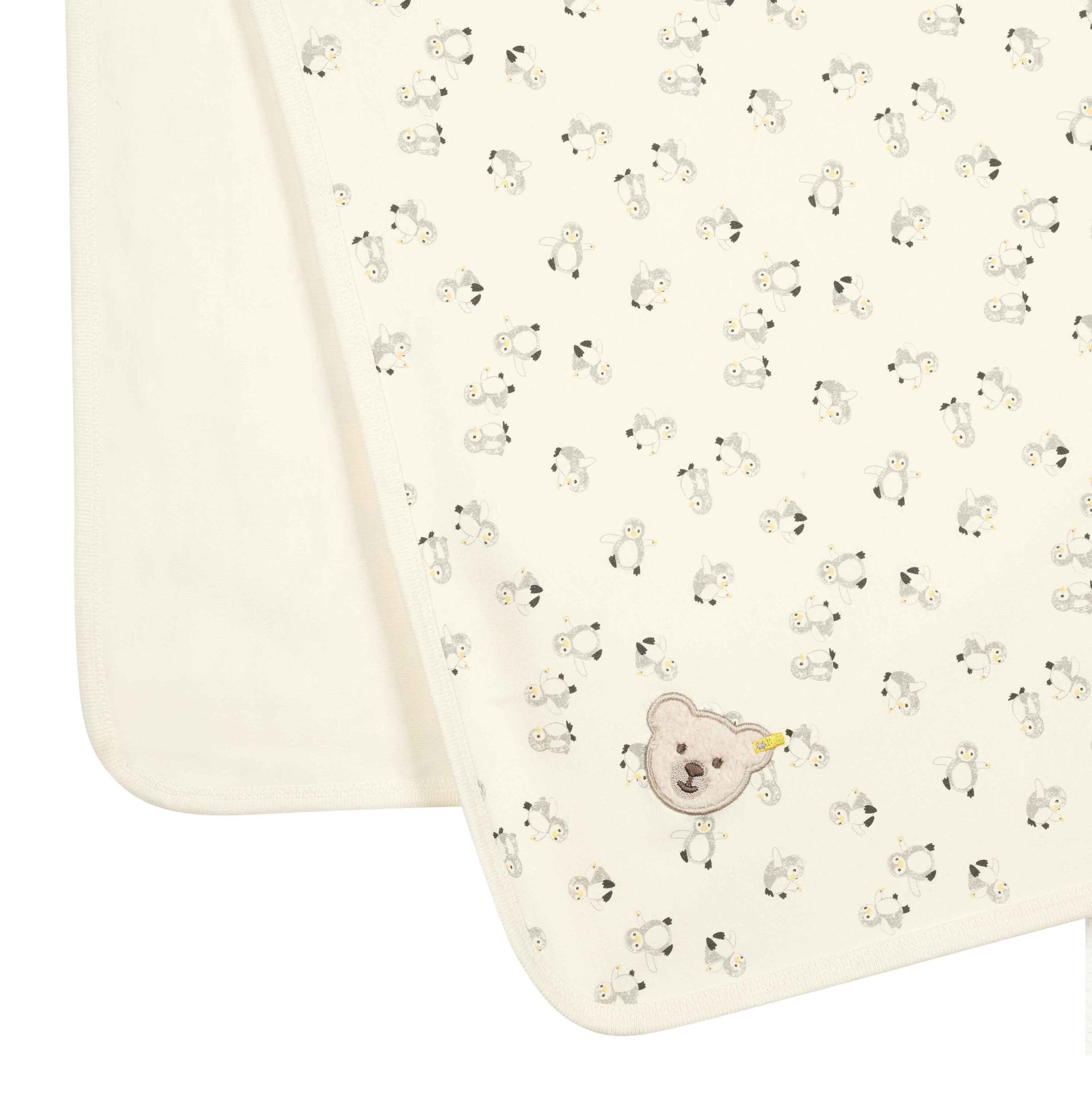 Steiff Coperta in Jersey Eggnog, Coperta per Neonati, Coperta Ideale per Culla, Morbida e Morbida, Lavabile in Lavatrice
