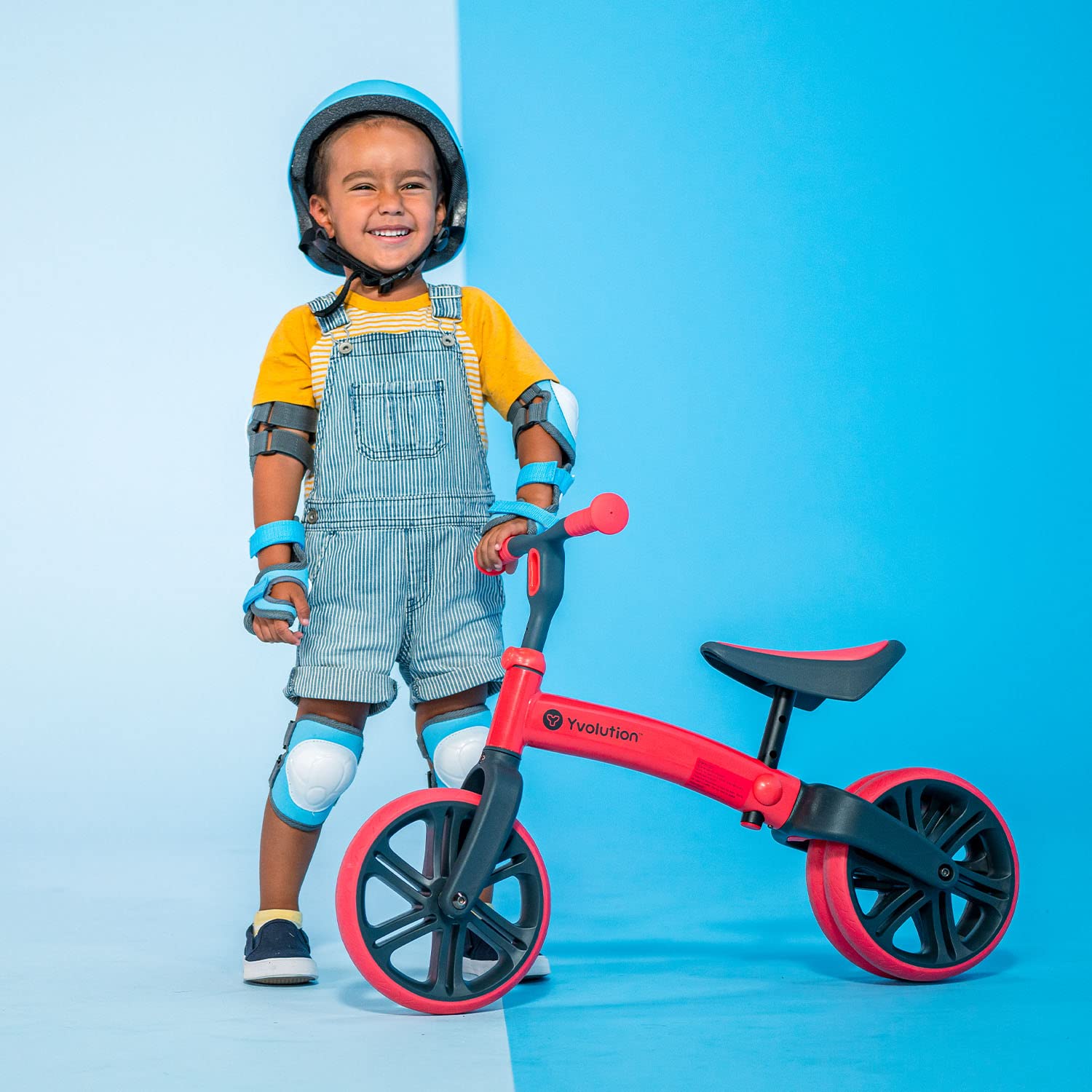 Yvolution Bicicleta de Equilibrio Evolutiva YVelo Junior - Sin Pedales para niños de 18 Meses a 4 años