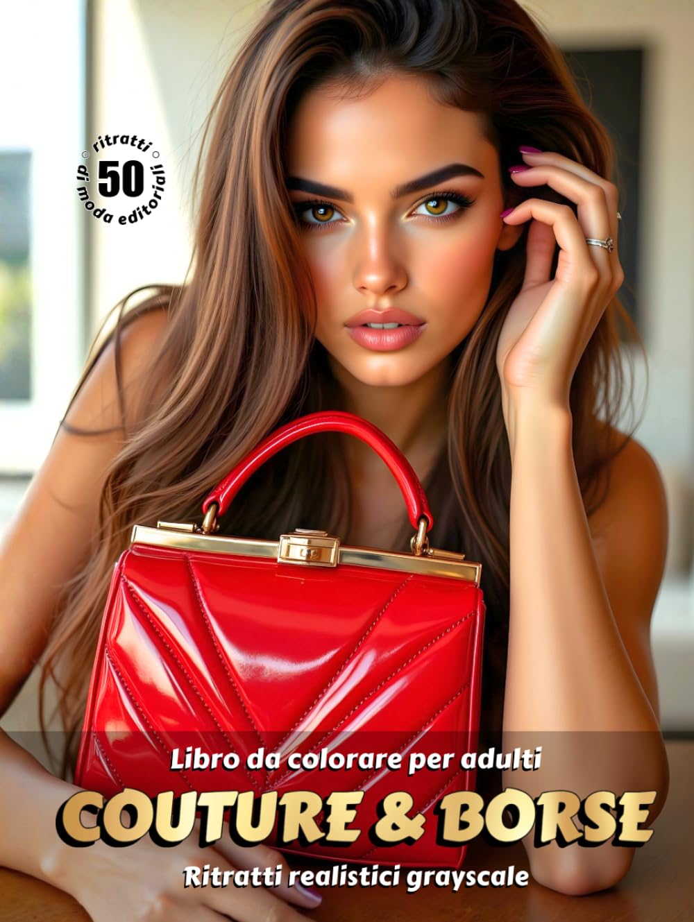 COUTURE & BORSE – Libro da colorare per Adulti | Ritratti realistici in scala di grigi con Borse di Lusso | per Relax, Creatività Consapevole: Edizione italiana (Avventure colorate)