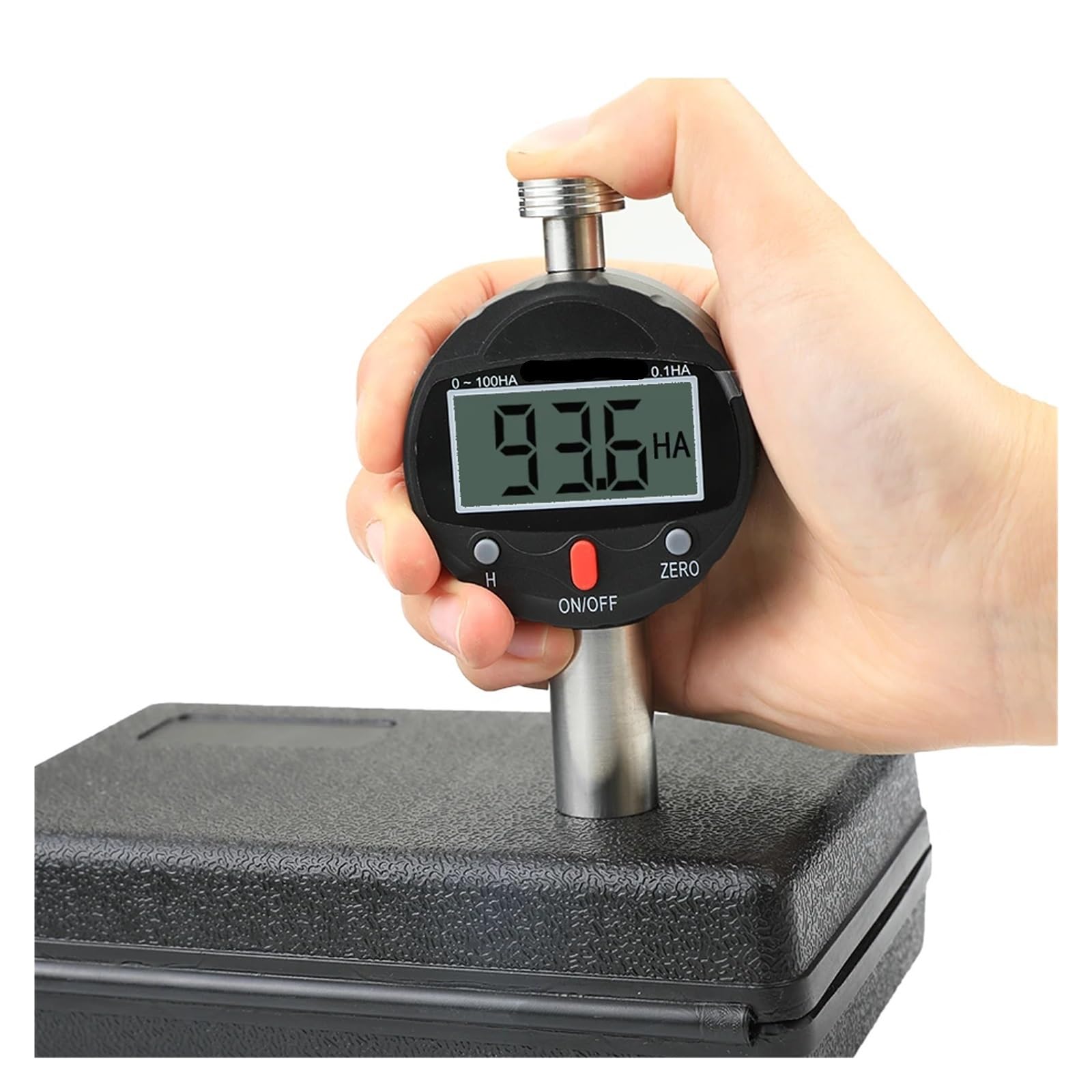 Härteprüfgerät, Tragbares digitales Shore-Härtemessgerät Durometer Härteprüfgerät mit großem Display for Gummireifen(C)