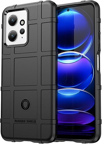 Ysnzaq Funda resistente duradera de grado militar para Xiaomi Redmi Note 12 4G (no 5G), ultra delgada TPU suave a prueba de golpes Funda protectora