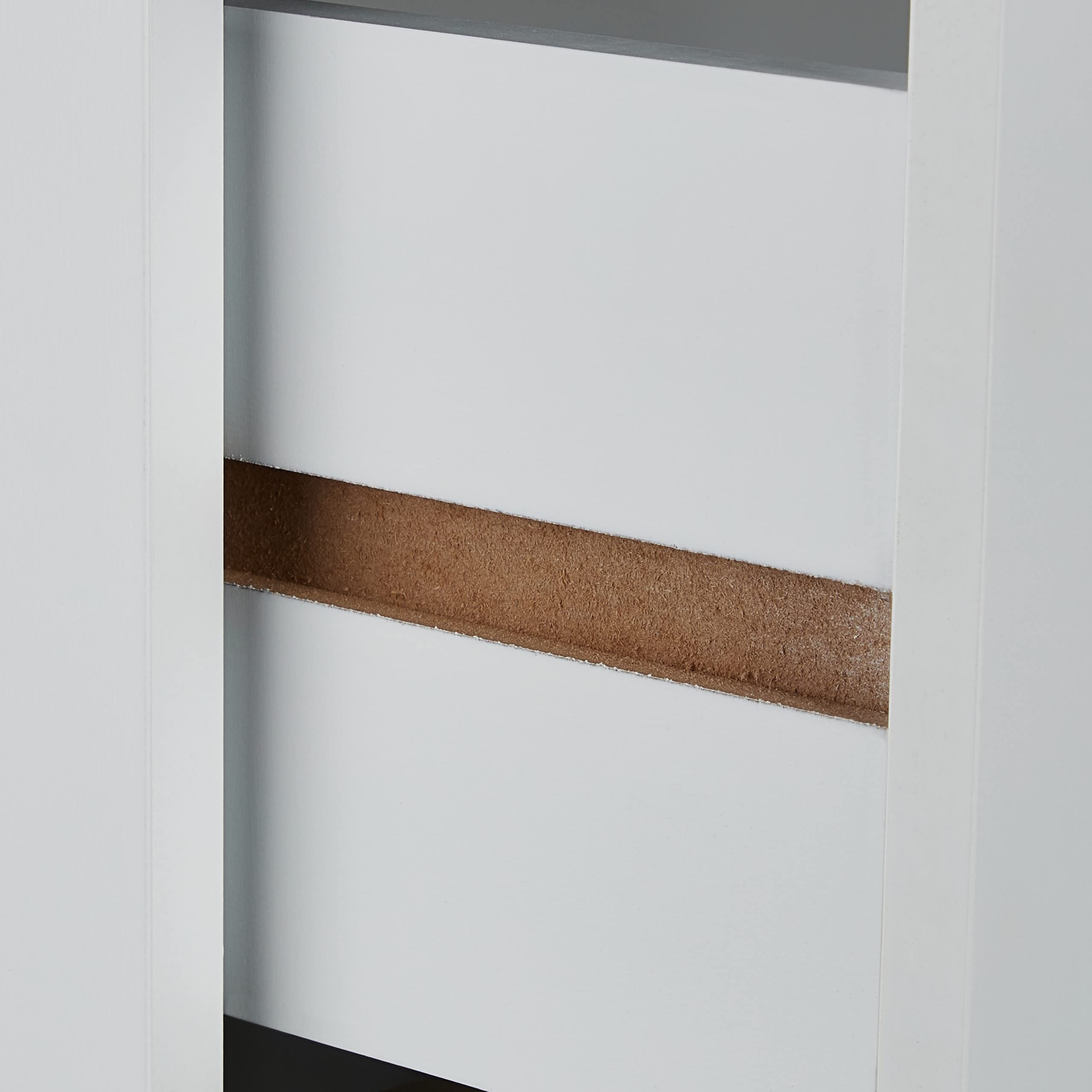 Relaxdays Cassettiera per Bambini, per la Cameretta, 3 Cassetti e 1 Scomparto con Anta, HLP: 105x42x30 cm, Bianco Blu
