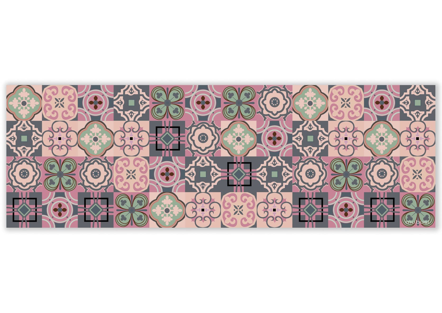 mubusi Alfombra Vinílica Cocina Salón - Varios Tamaños - (Candy Rosa 40x120 cm)