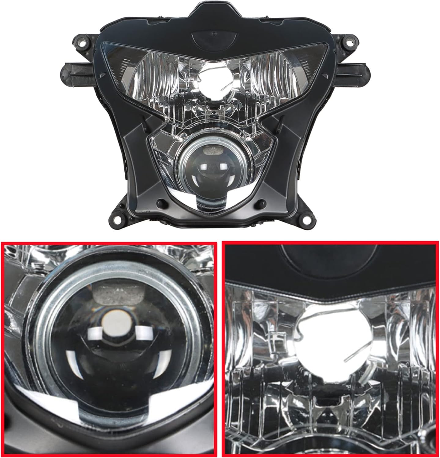 Motorcycle Front Headlight Housing Assembly Replacement for Suzuki GSXR600 2004 2005 GSXR750 2004 2005
