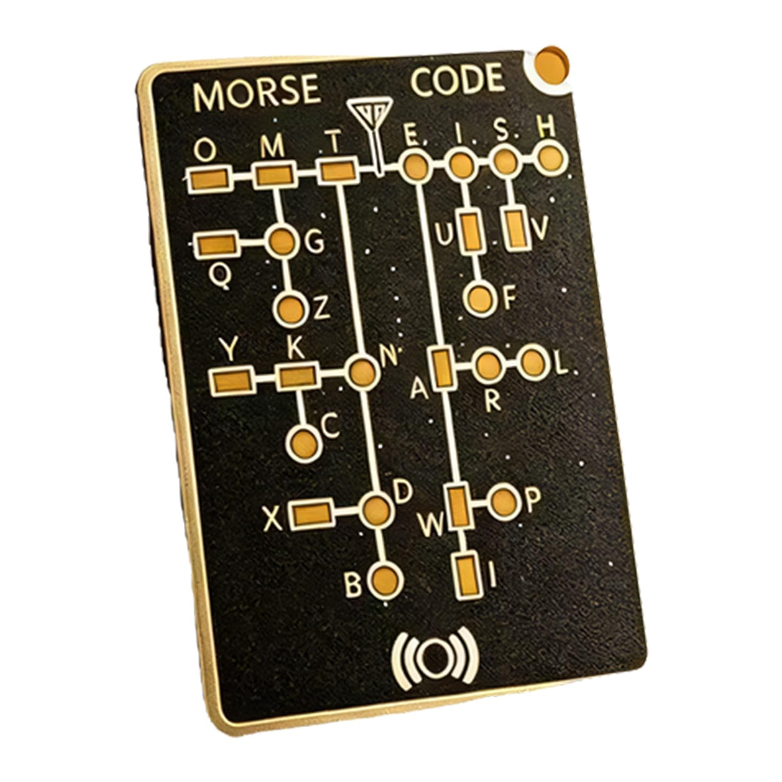 Ljmyy Morse Code Training Card With Interactive LED Lights And Press Button For New Learners And Hobbyists