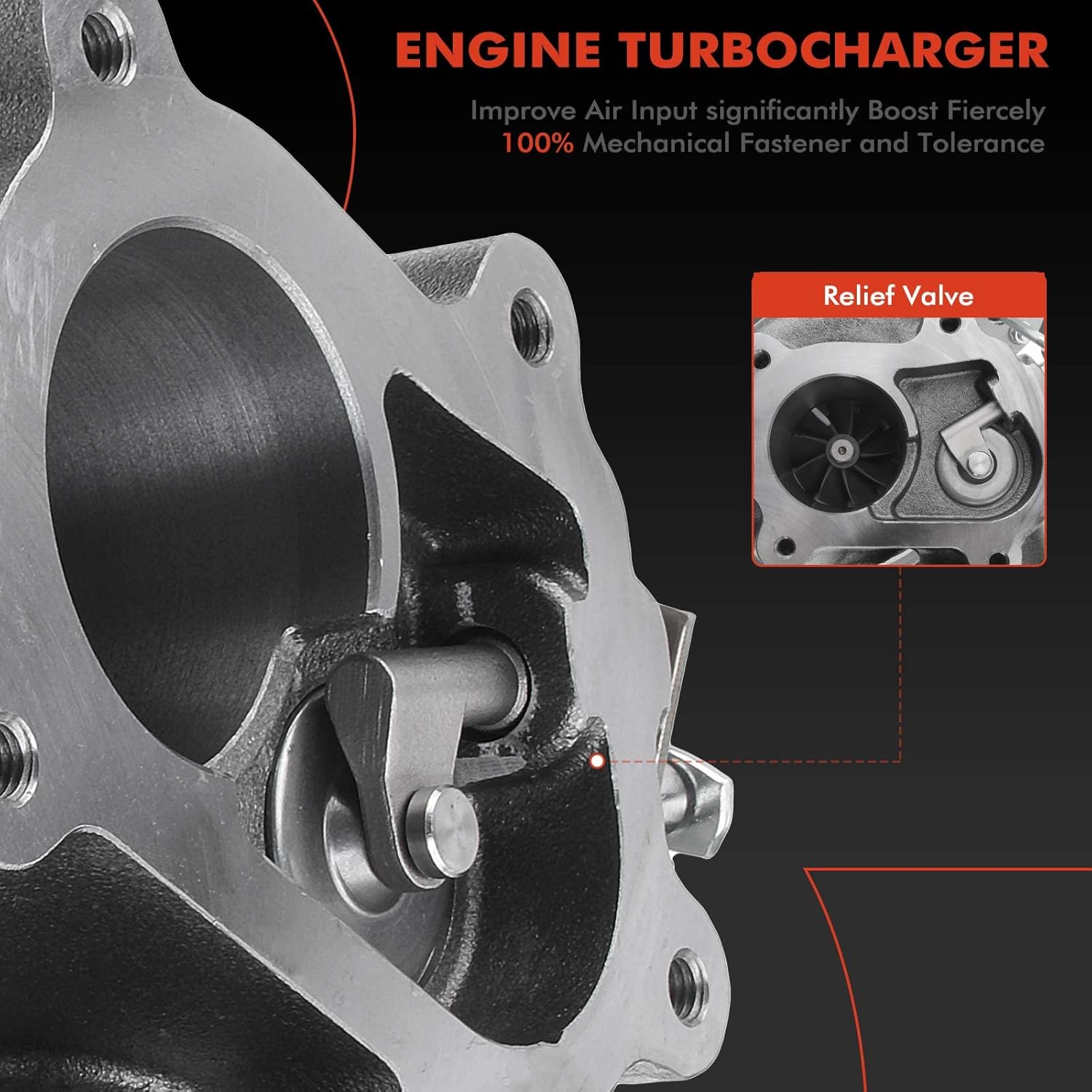 A-Premium Complete Turbo Turbocharger Kit, with Wastegate Actuator & Gasket, Compatible with Chevy W3500/4500/5500, W5500HD Tiltmaster & GMC W3500/4500/5500 Forward& Isuzu NPR, NPR-HD/NQR, 4.8L