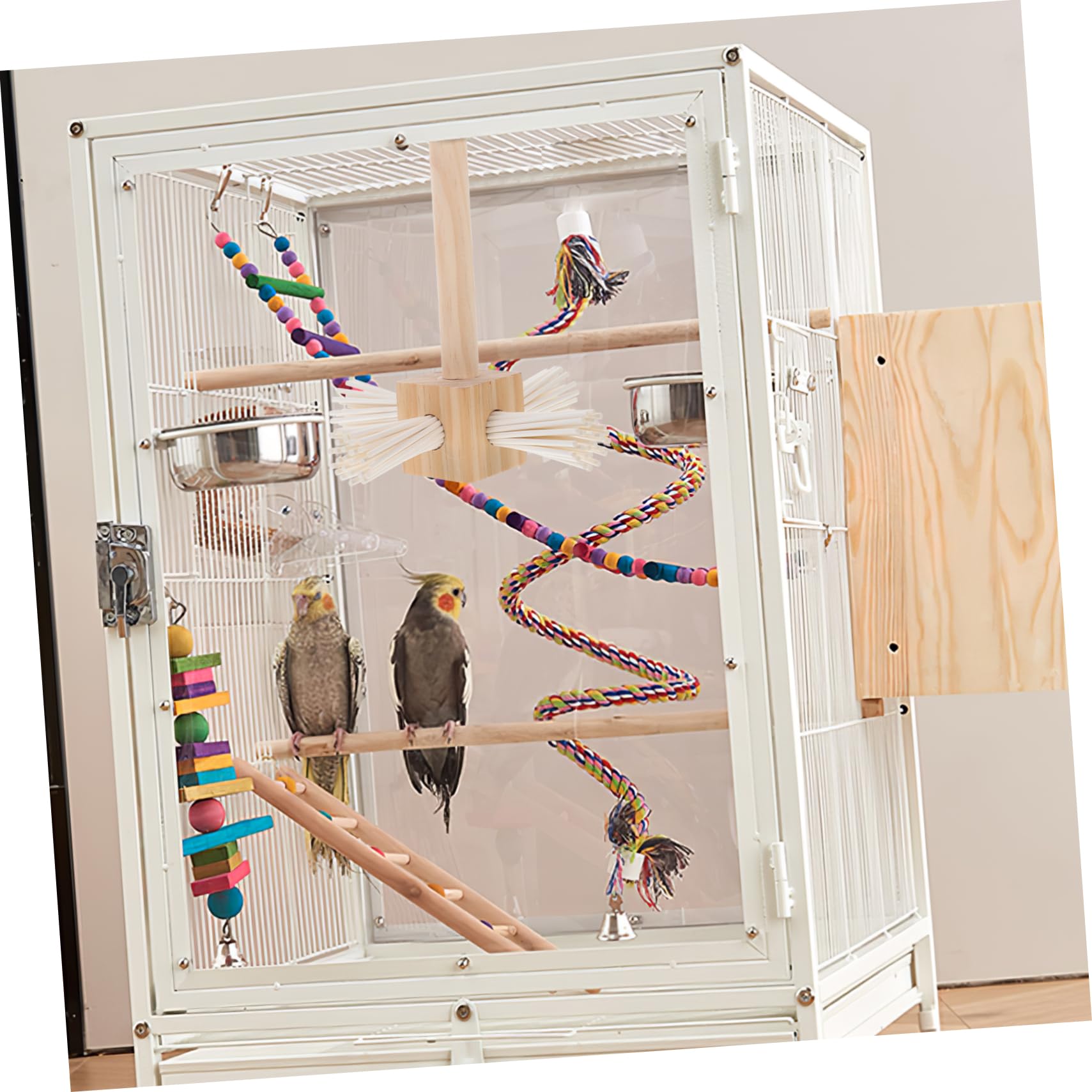 BESPORTBLE 4piezas Percha para Aves Soporte De Jaula para Periquitos y Cacatúas Estable y De Instalar Accesorio para y Ejercicio De Patas