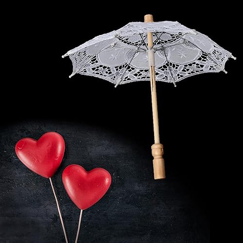 Miniatura 5 de Mini Handmade Lace Silk Embroidery Flower Umbrella (Smaller Than Your Imagination !!!!)?Just for Photography or Decor, not Practical for Raining