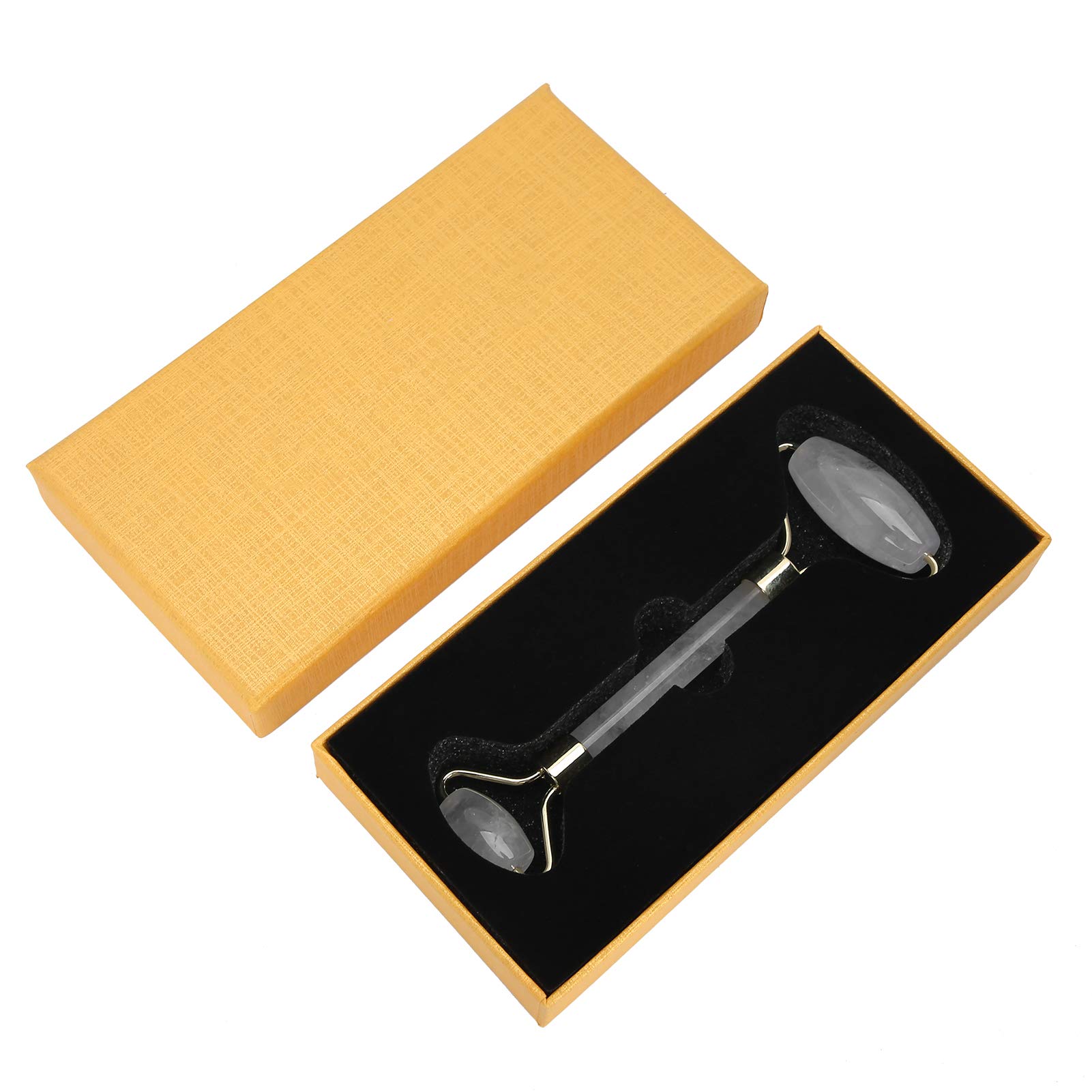 Pongnas Wałek Jadeitowy, Jadeitowy Masażer do Twarzy z ergonomiczną konstrukcją łuku do Krążenia Twarzy, Pielęgnacji Skóry, Ramion, Pleców i Talii (WHITE)