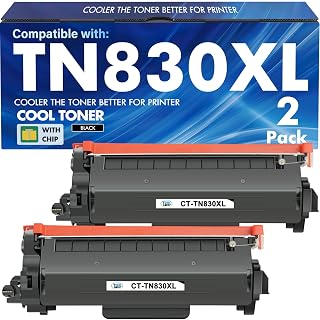 TN830XL TN830 TN 830XL 830 Toner for Brother Printer DCP-L2640DW HL-L2460DW Replacement for Brother TN830 XL/V/R TN 830 XL TN-830XL Cartridge MFC-L2820DW HL-L2405W HL-L2400D Black High Yield Printer - Amazon product rated Grade A