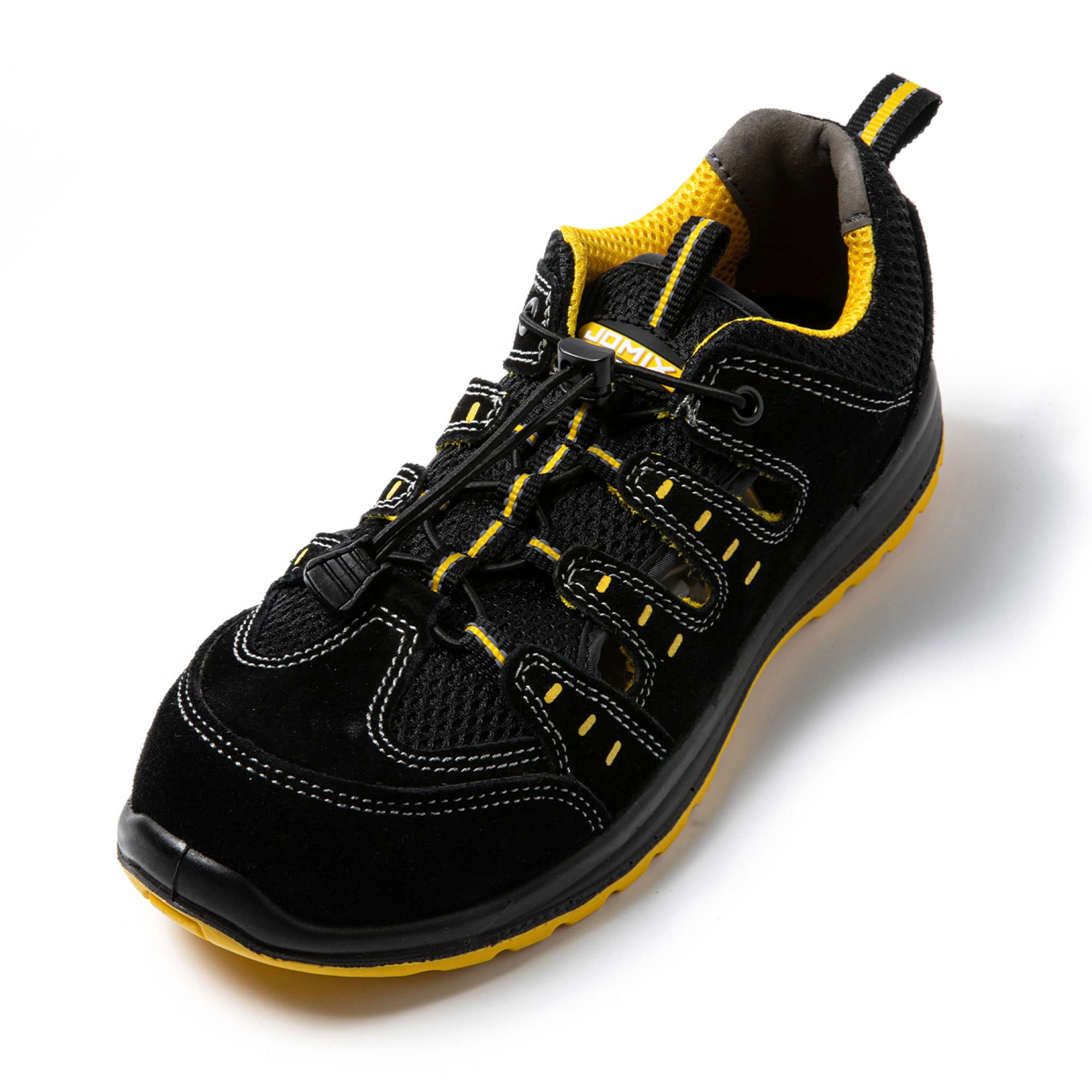 JOMIX buty antyfortunistyczne męskie letnie buty robocze damskie letnie S1 SRC, Czarny, 38 EU
