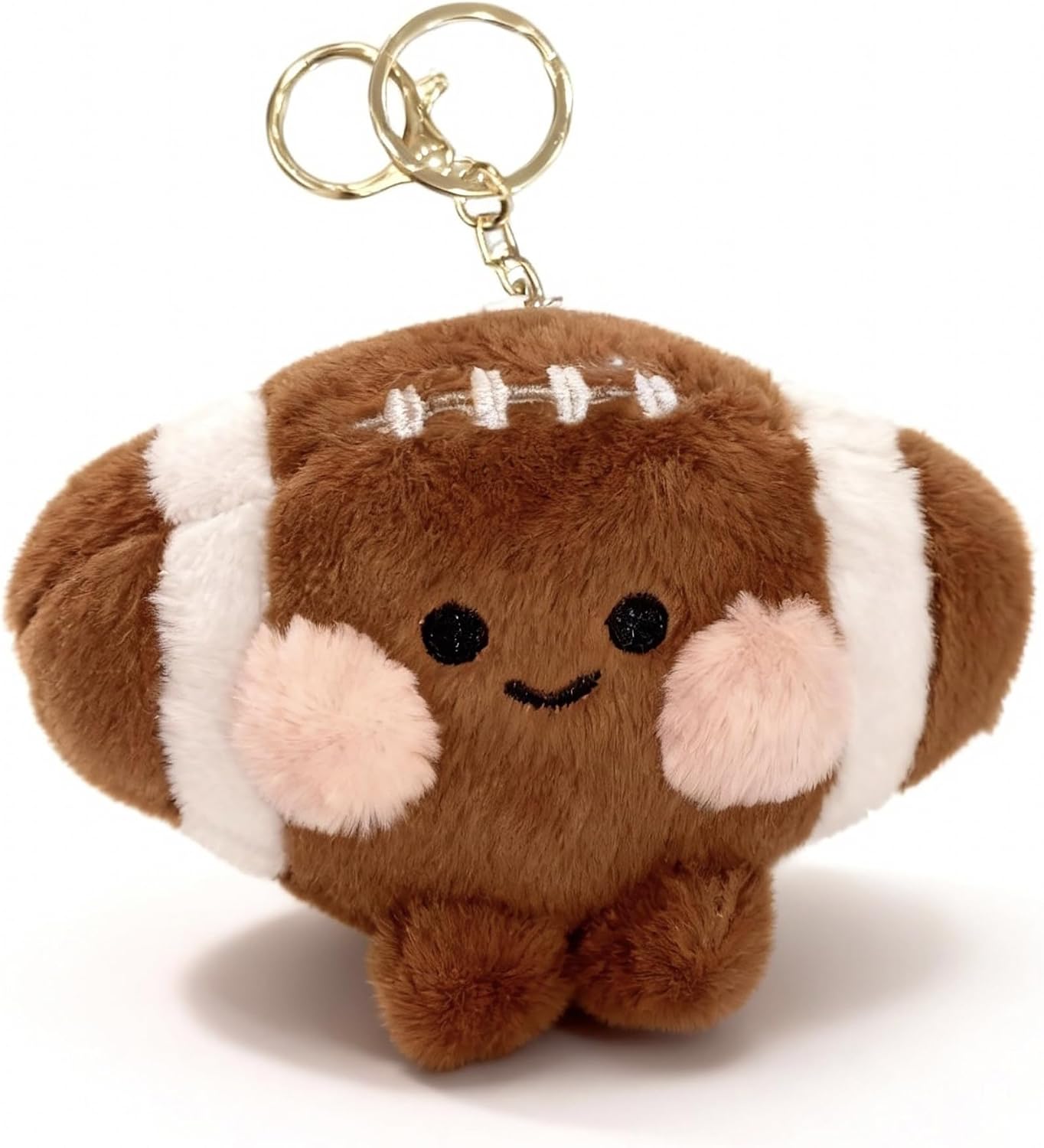 Soft Sports Keychain Plush Football Soccer Baseball Golf Tennis Bag Charm Fuzzy Cute Valentines Birthday Gift
