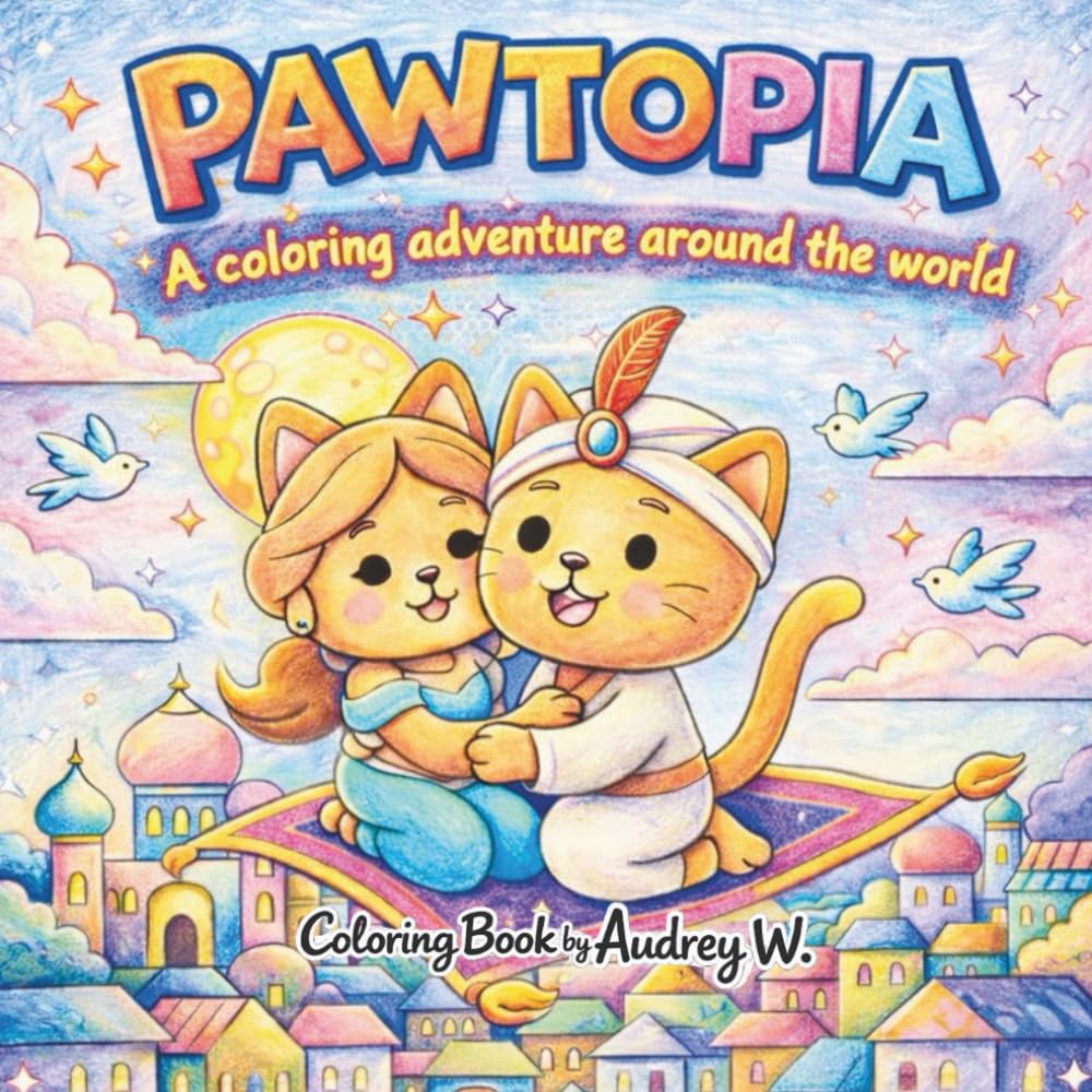 Pawtopia: A Coloring Adventure Around the World