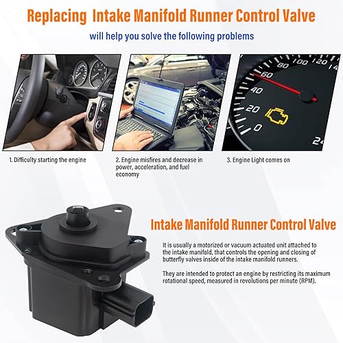 Miniatura 5 de 911-902 Válvula de control del corredor del colector de admisión IMRC 4884549AD compatible con Jeep Compass Patriot Dodge Caliber Journey Avenger