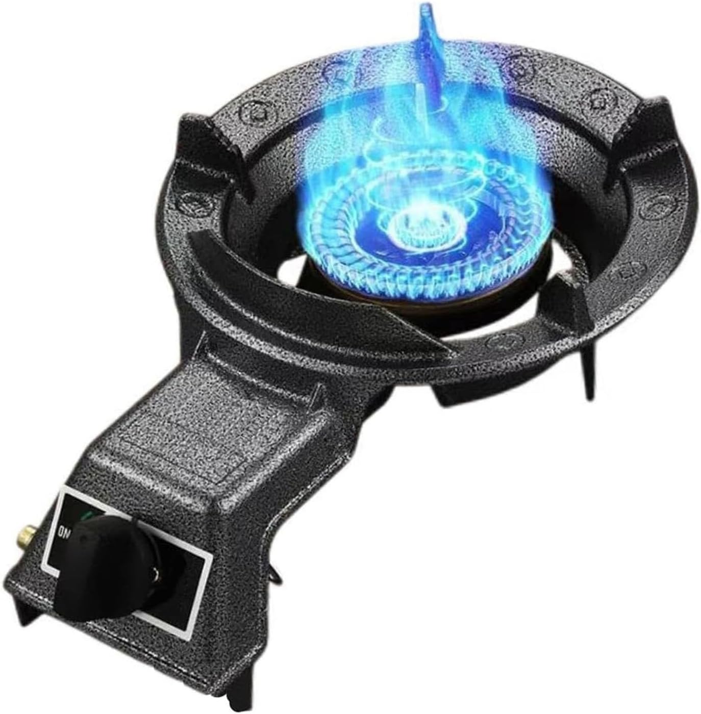 Gas Cooker, 6.2KW Single Port Stove, Portable Tabletop, Camping Cast Iron Pot Rack, Kitchen Cooking, with Flameout Protection(NG)(NG)