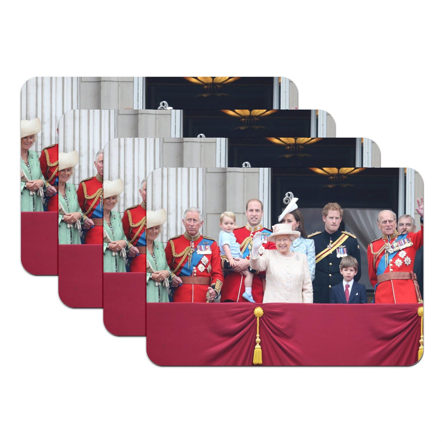 Dessous de table Reine Elisabeth II sets de table caoutchouc Famille Royale 2019