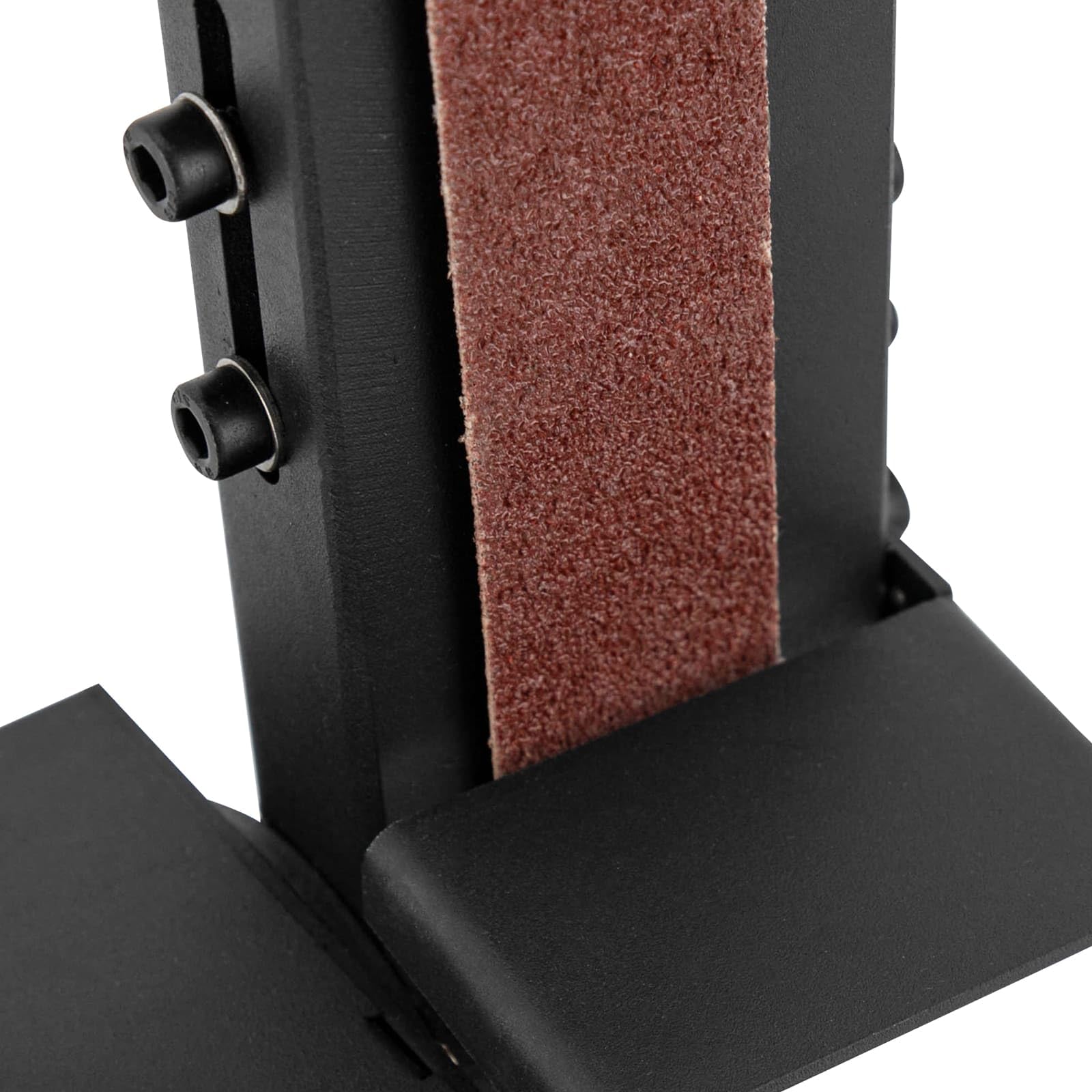 Mini-Bandschleifer, 350 W, multifunktional, Geschwindigkeit stufenlos verstellbar, 0 – 8500 U/min, verstellbarer Schleifarm, digitale Anzeige, mit 10 Schleifbändern