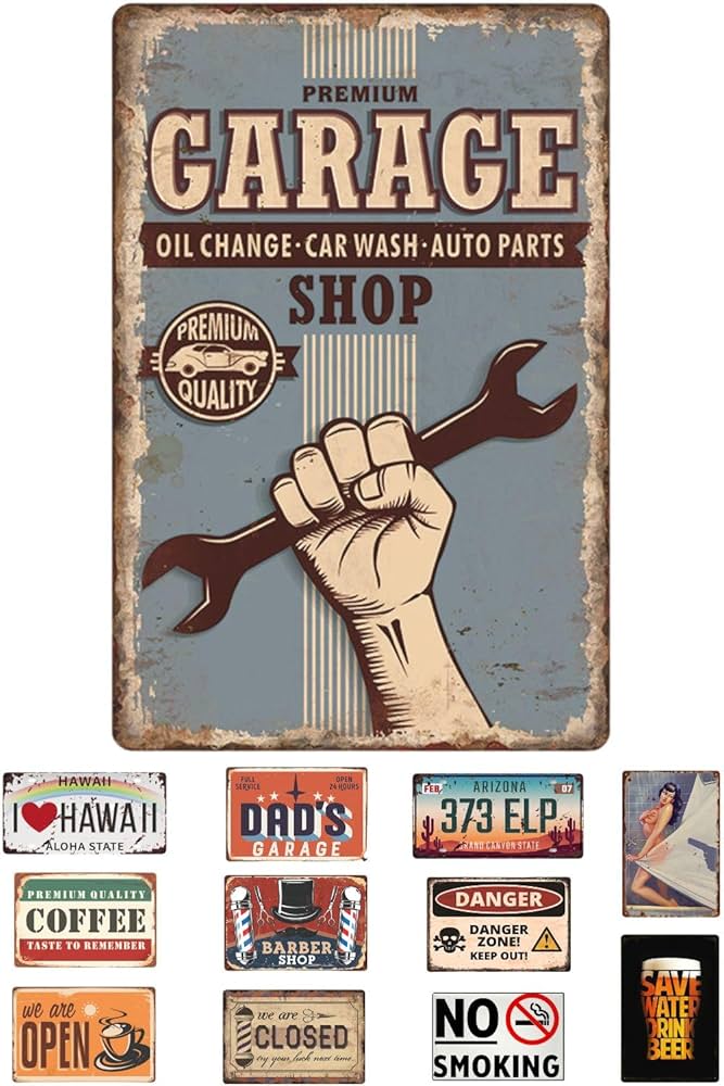 Amazon | レトリカン ブリキ看板 全120種類 アメリカン 雑貨