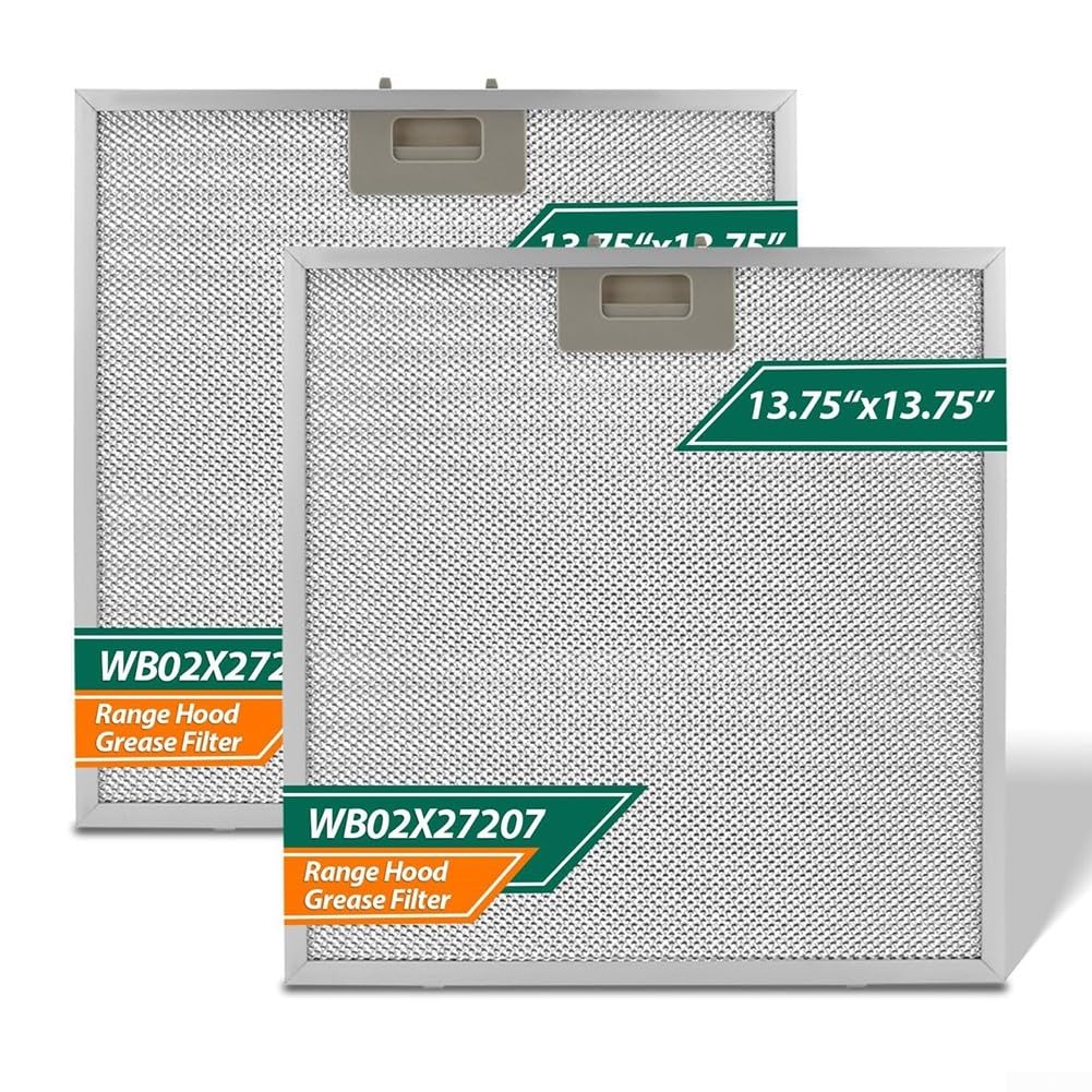 Aluminiowy filtr parowy, 2 sztuki, kompatybilny z okapami – mata filtrująca tłuszcz, trwała, 34,9 x 34,9 x 9 cm