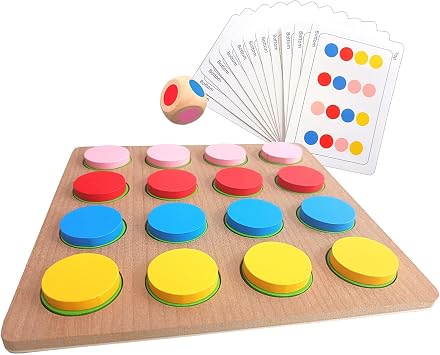 Dementia Activities & Games for Seniors,Colors Match-Up Puzzles Gifts & Wooden Alzheimers Products for Elderly Adults