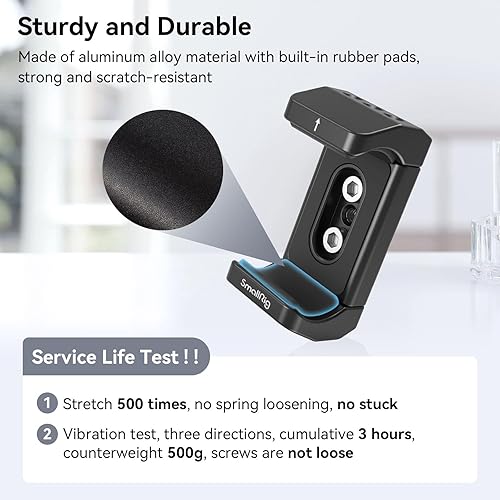 Miniatura 7 de SmallRig Soporte de banco de energía de aluminio, abrazadera de montaje Powerbank compatible con rango de ancho: 2.087 in – 3.307 in (2.1–3.3