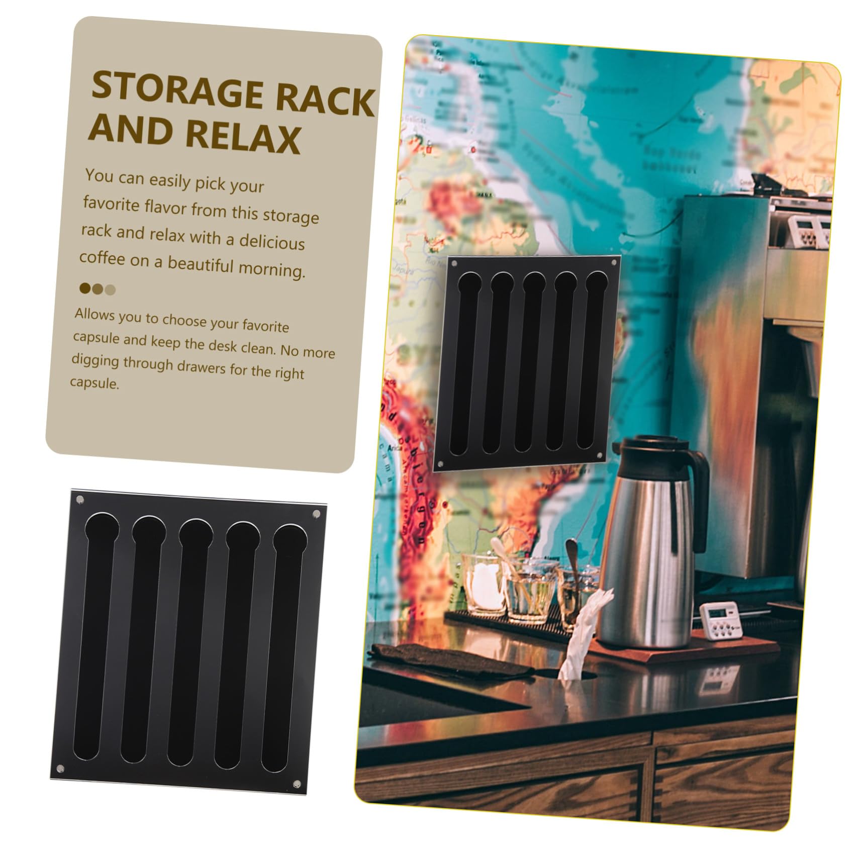 Transparenter Acryl Kapselhalter Wandmontage Kaffeezubehör Wandhalterung Kaffeekapsel Organizer Platzsparend Haushaltskapselhalter