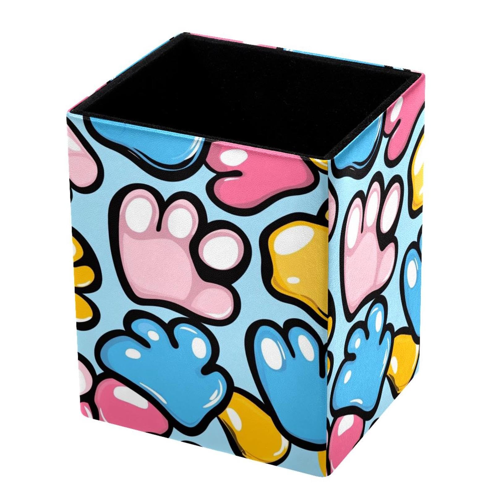 FWJZDSP Standing Pencil Case Cat Paws Cartoon, Cute Pen Holder Pouch Pencil Bag Makeup Brush Boxes for School Students Office Women Teens