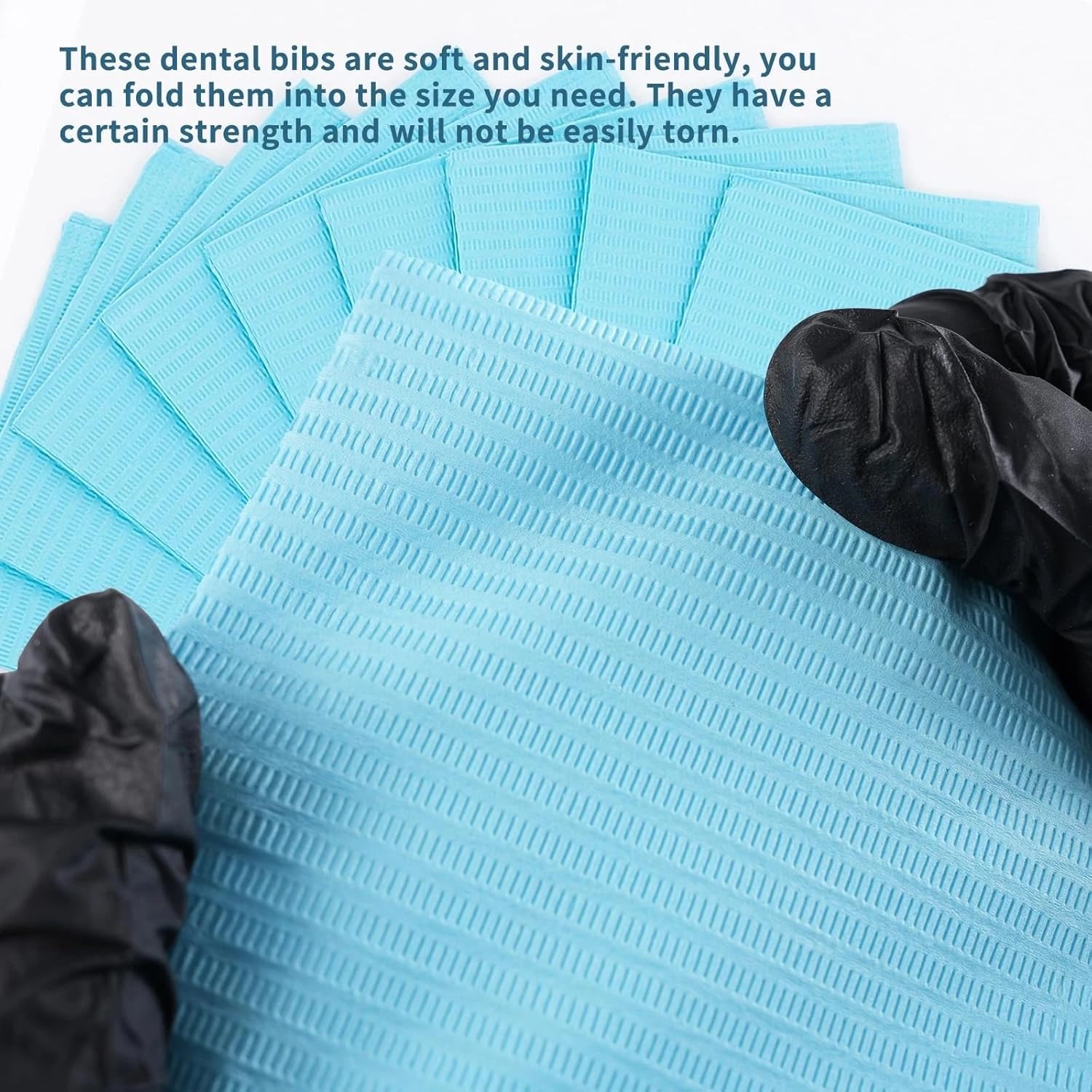 Bavaglini Dentali TNT 500 Pezzi 33x45cm Salviette Monouso per Tatuaggi e Centri Benessere