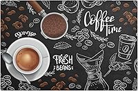 Vista 43 de Tapete de café para cafetera, tapete con respaldo absorbente antideslizante para encimera de cocina, de secado rápido, lavable, de secado de platos