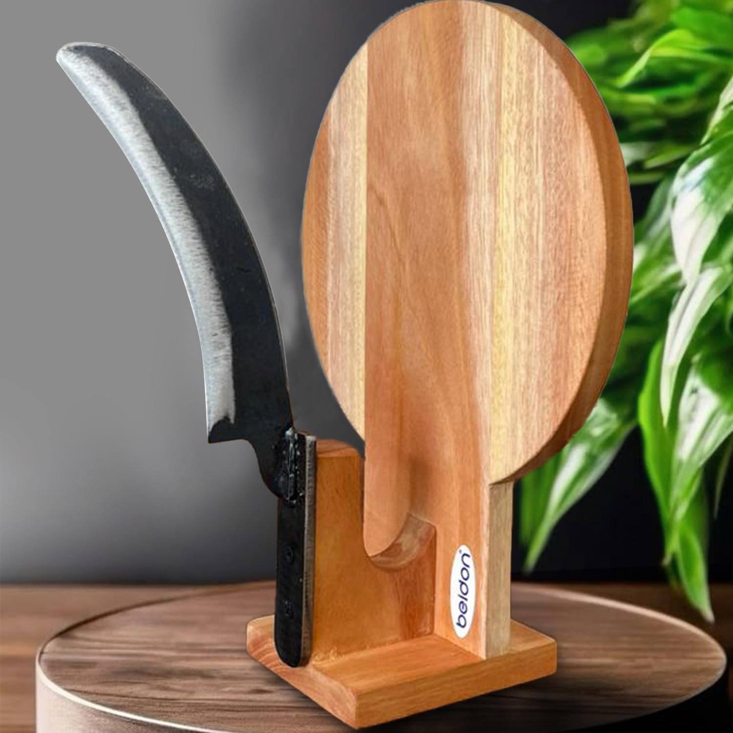 Beidon Wooden Boti - Traditional Indian Cutter -1