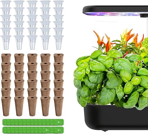 Miniatura 1 de Ambgrow 90 esponjas de cultivo y cestas para sistema de cultivo hidropónico, suministros hidropónicos para plantas de interior, compatibles con Idoo