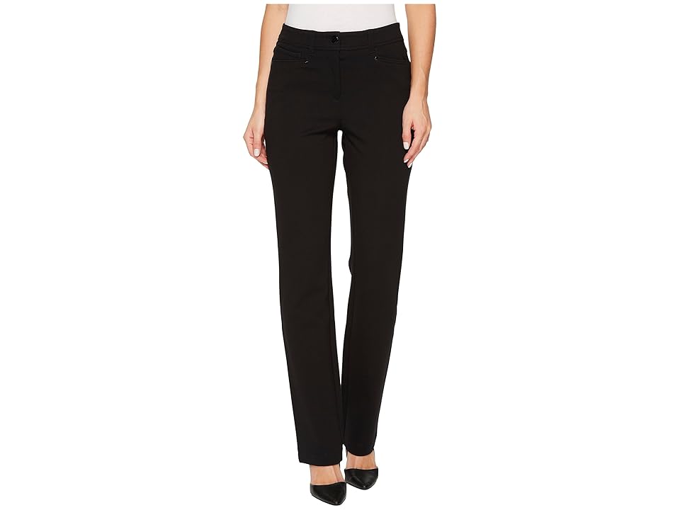 

Tribal Zip Front 32 Ponte Straight Leg Trousers (Black) Women's Casual Pants