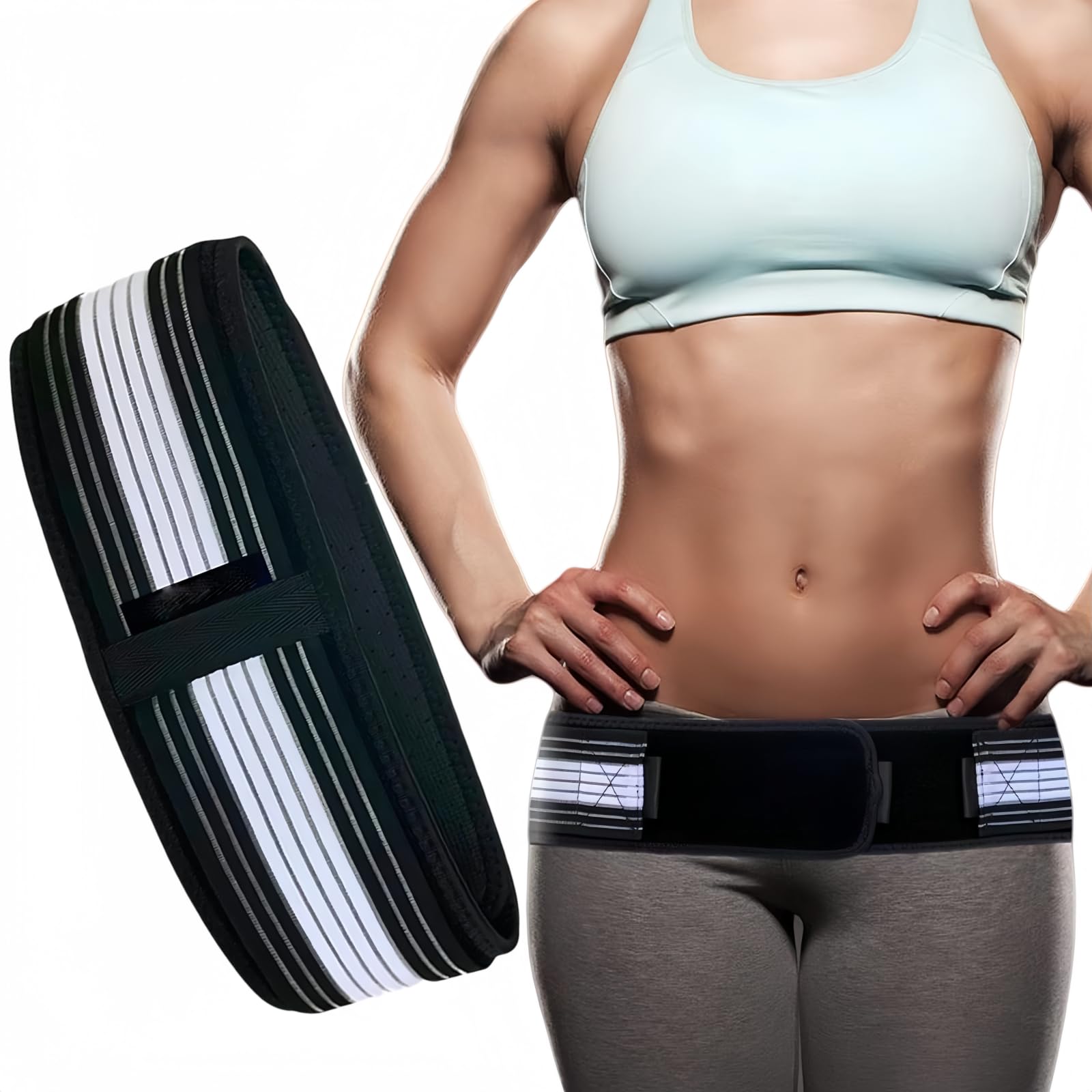 DAWOOWF Beckengurt,OrthogüRtel für Damen & Herren,Ischias Gürtel mit bequemer Unterstützung für Becken, Hüfte, Taille, Rücken und Bauch, Ortho Gürtel Ischias bei Hüftschmerzen (140CM)