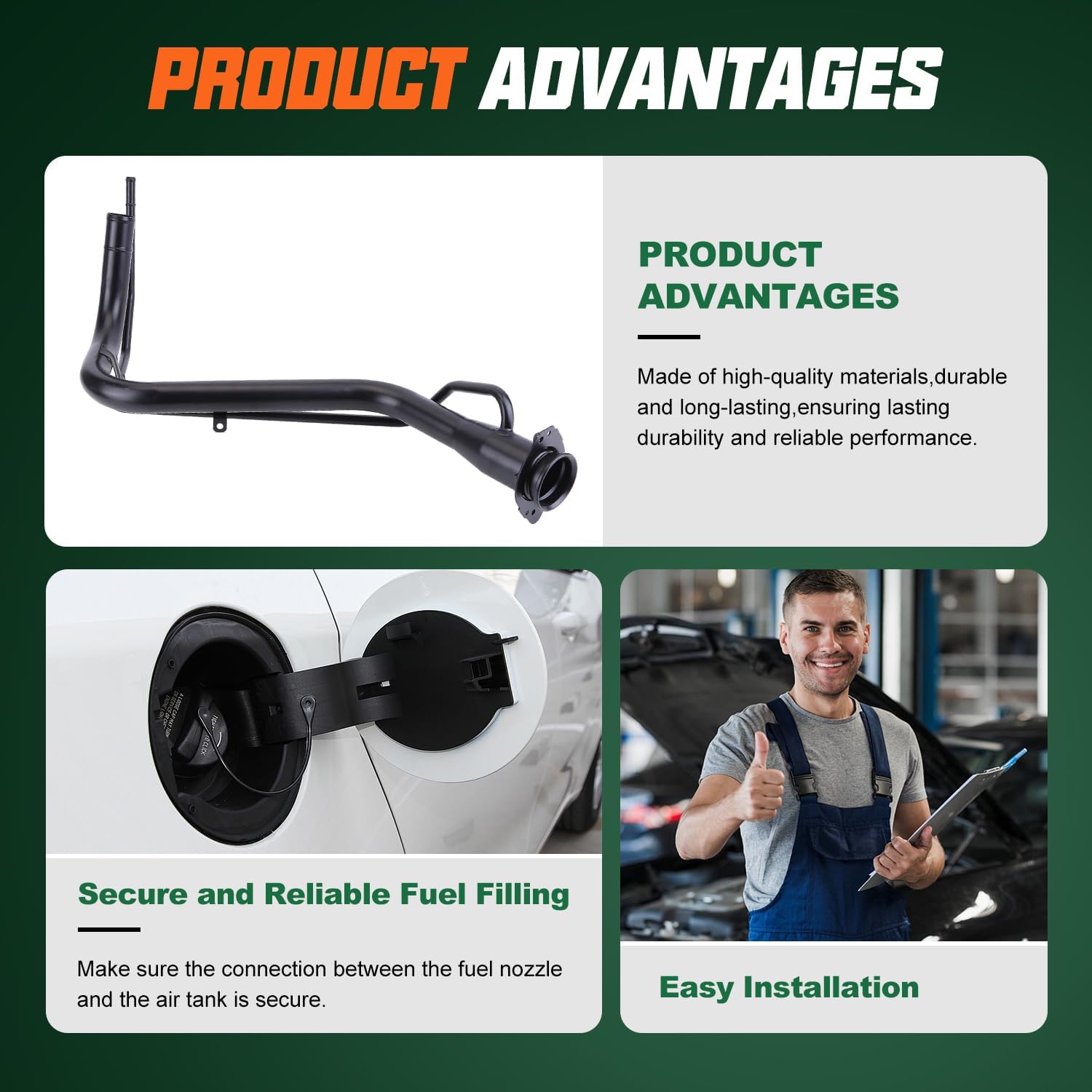 Zcargel Fuel Tank Filler Neck Pipe Fit for Suzuki SX4 Hatchback Saloon 2006-2014 8920179J11 89201-79J11 Fuel Tank Filler Neck Metal Pipe Replaces 89201-80J24 8920180J24 Rear Fuel Filler Nozzle