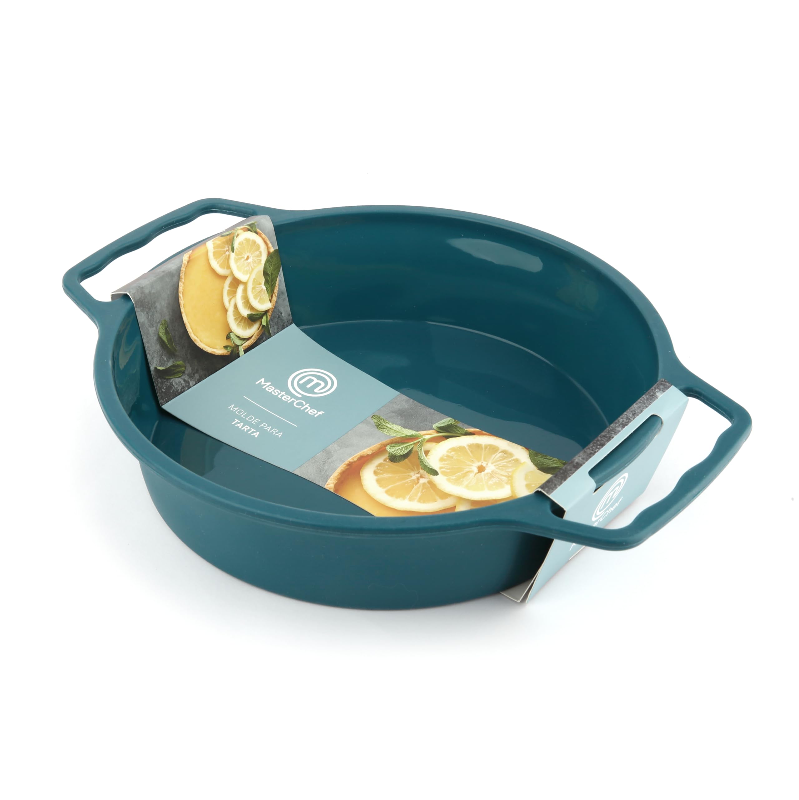 Master Chef Junior Round Cake Mould with Silicone Handles Turkey Blue - Non-Stick and Oven Safe
