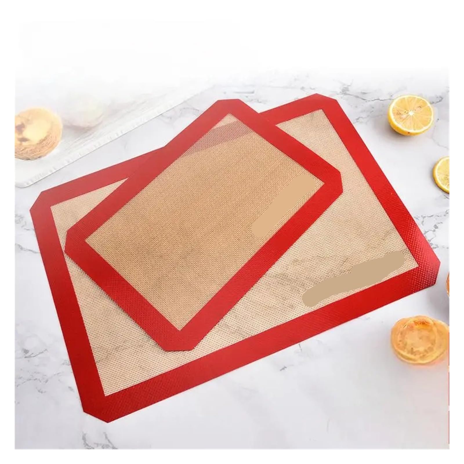 Tapis silicone macarons Lot de 5 tapis cuisson en silicone haute température antiadhésifs fibre verre for macarons, outil cuisine(Gray 5-Piece Set)